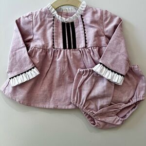 La Coqueta Pink Rosita Baby Girl Dress Set